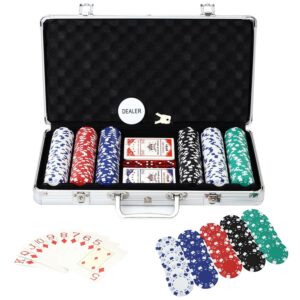 300 Pcs Poker Chips Set in a Aluminium Case