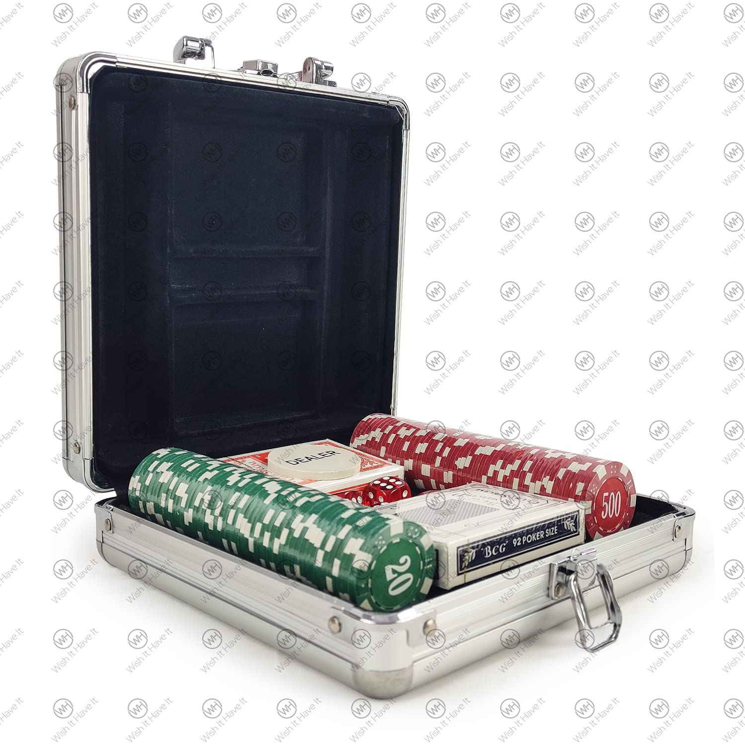 Wish IT Have IT – 100 Pcs Poker Chips Set in Aluminium Case