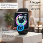 Wish IT Have IT Have Bouncefit M I D116 Fitness Band Smart Watch for Men, Women, Boys, Girls, Kids – Single Touch Interface, Water Resistant, Workout Modes, Quick Charge Sports Smartwatch – Black I4