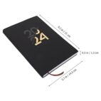 Wish IT Have IT Have Tofficu 2024 Daily Planner To Do List Notebook A5 Pocket Memo Notepad College Ruled Lined Journal for School Business Black English