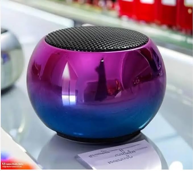 Wish IT Have IT Ultra Mini Wireless Bluetooth Speaker, Heavy Metal Electroplating Round Design, Quick Charge, Multicolour